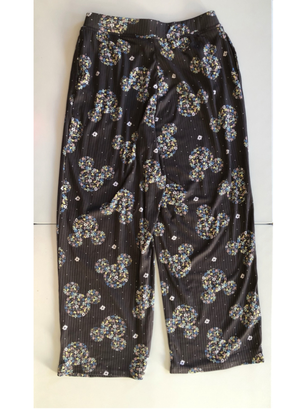 Size XS (0-2) Disney Mickey Mouse Whimsical Knit Pull Up Floral Lounge Pants - Picture 10 of 10